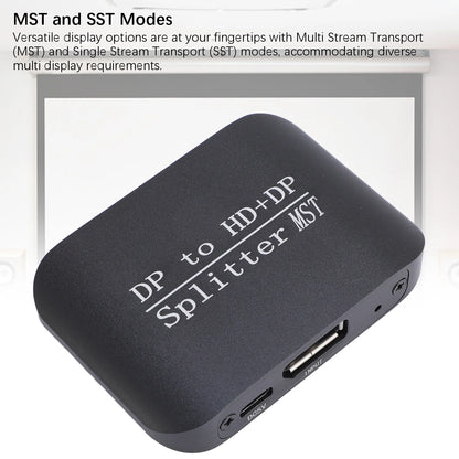 Multimedia Interface Adapter DisplayPort to DisplayPort HD Display Interface Splitter MST SST DisplayPort to DisplayPort HD