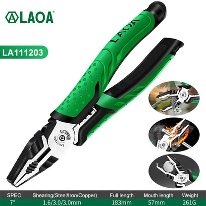 LAOA Multifunction Wire Stripper Diagonal Pliers Wire Cutter Long Nose Pliers Side Cutter Cable Shears Electrician Hand Tools