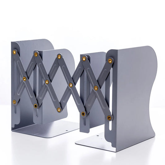 4 Color Telescopic Book Stand,Folding Bookshelf,Metal Book Stand Scalable Metal Bookends Desk Book Organizing, Student Supplies