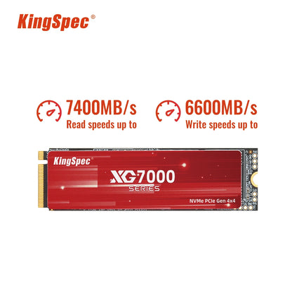 KingSpec SSD M2 Gen4 NVMe 1TB 2TB 4TB Drive M.2 2280 PCIe 4.0 HDD Nmve Hard Disk Drives Internal Solid State Drive for PS5