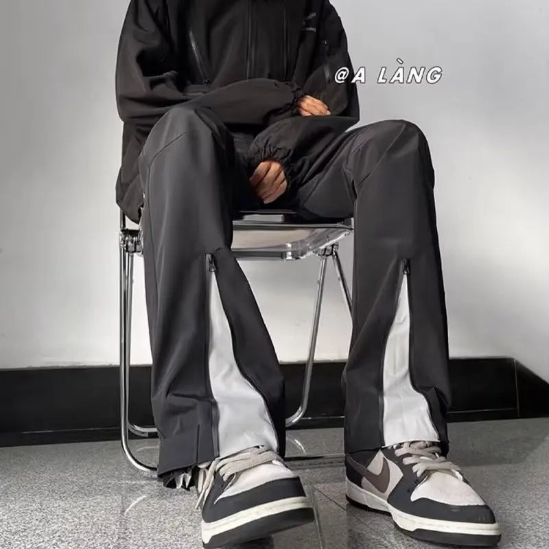 High street pants men loose fitting wide leg cargo pants 2024 new hip hop harajuku trousers streetwear men clothing ropa hombre