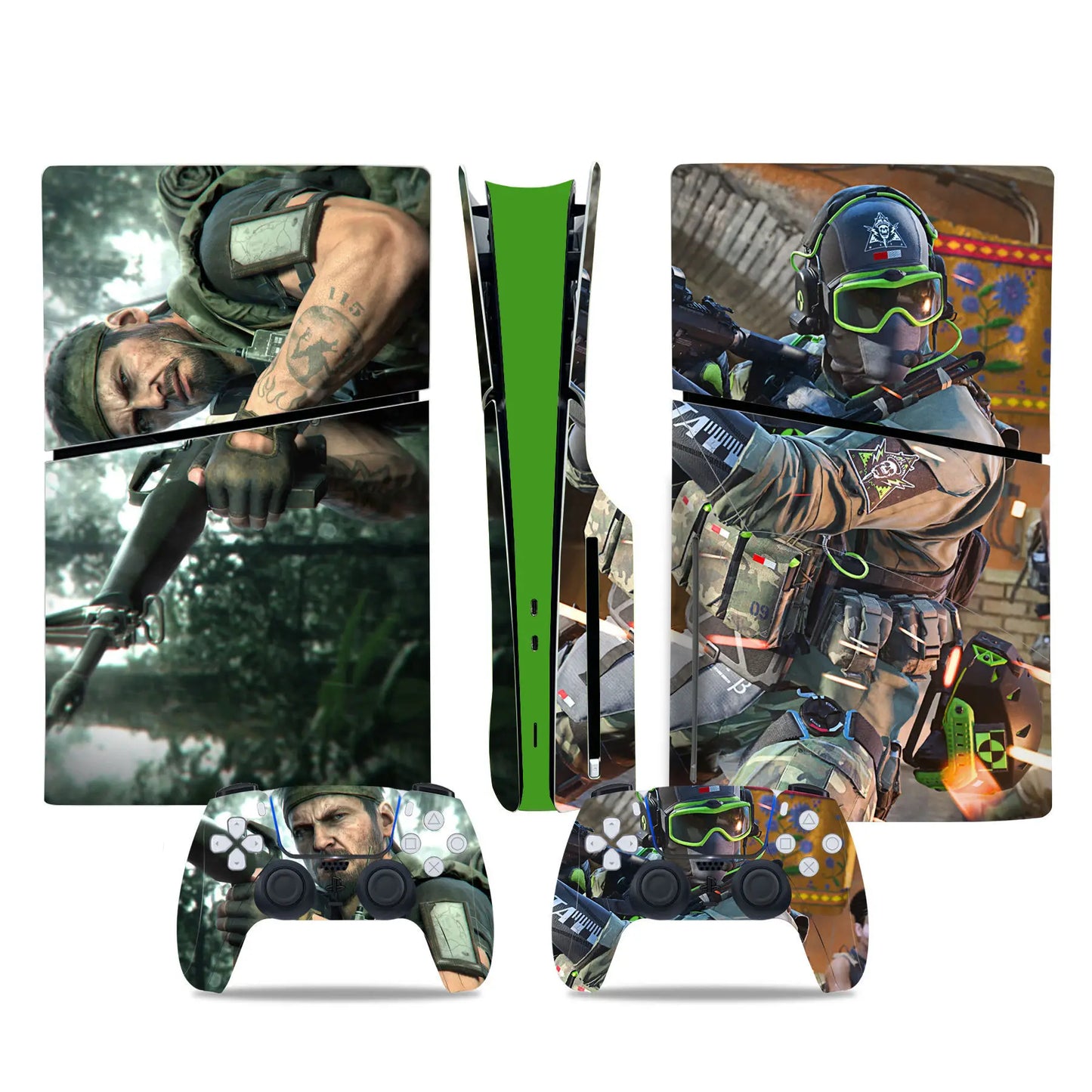 For PS5 Slim: Call of Duty Modern Warfare PVC Skin Sticker for Console & Controller Air-release Vinyl, Disc & Digital Edition