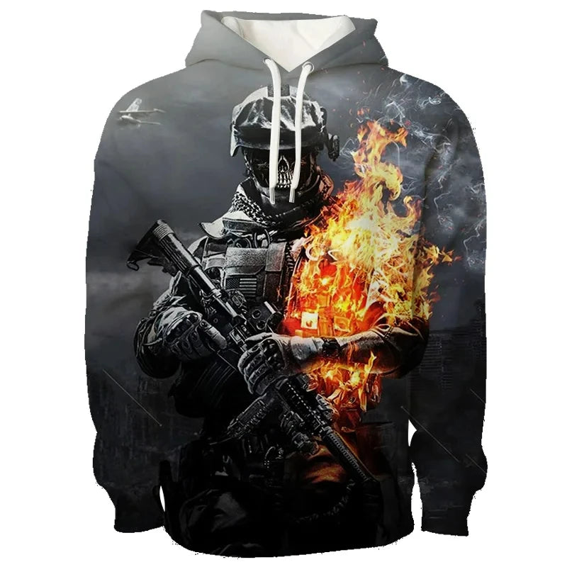 Pop Game Call of Duty Warzone 3D Printed Hoodie Men's and Women's Hooded Pullover Trendy Streetwear youth Sweatshirt Clothing