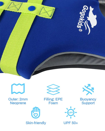 Gogokids Kids Swim Vest Float Jacket Boys' and Girls' Floaties Swimsuit Buoyancy Swimwear