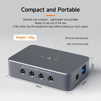 Svbony SV241 Micro DC +USB HUB Box High-speed Readout Output Type-C Interface Power Indicator Lights for Astrophotography