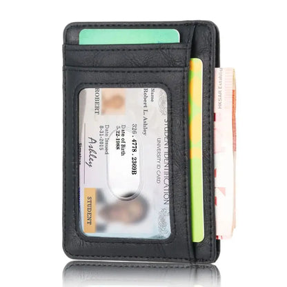 Slim RFID Blocking Leather Wallet Credit ID Card Holder Purse Money Case for Men Women Fashion Bag N15 19 Dropship