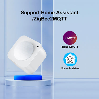 GIRIER Smart PIR Motion Sensor ZigBee 3.0 Human Movement Detector 2-in-1 Light Sensor Compatible with Home Assistant ZigBee2MQTT