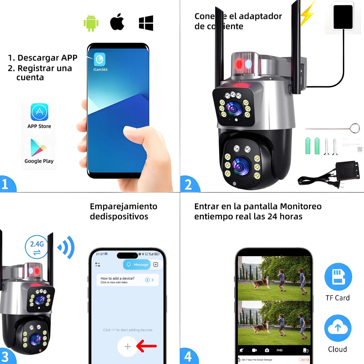 6MP Outdoor WiFi Camera Security Protection Night Vision Cameras PTZ IP Dual Lens CCTV Surveillance camaras de seguridad wifi