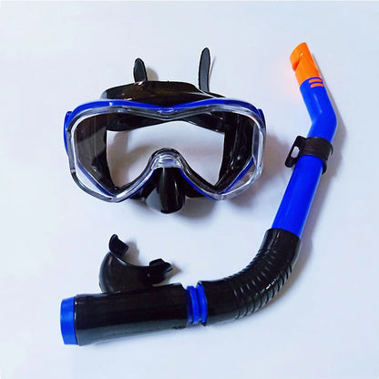 Professional Snorkel Set Full Face Mask Diving Goggles Equipment Deep Sea Suit Full Tempered Glass Dry Diving Glasses Adult