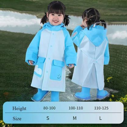 Children's Raincoats for Boys and Girls Rainproof Suits for Kindergarten and School Kids Cartoon Reflection Raincoat Kids 1pcs