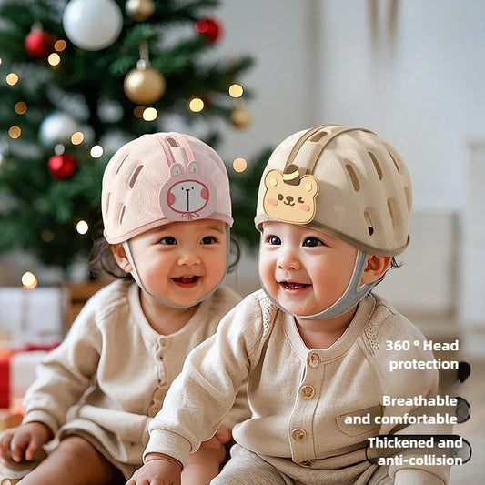 Baby Anti Fall Hat Infant Learn To Walk Head Protection Safety Hat Thickened Anti-collision Breathable Child Safety Protection