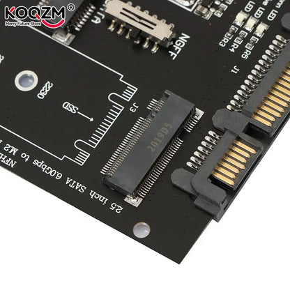 M.2 NGFF MSATA SSD To 2.5”SATA 3.0 Adapter 2 In 1 Converter Card For PC Laptop