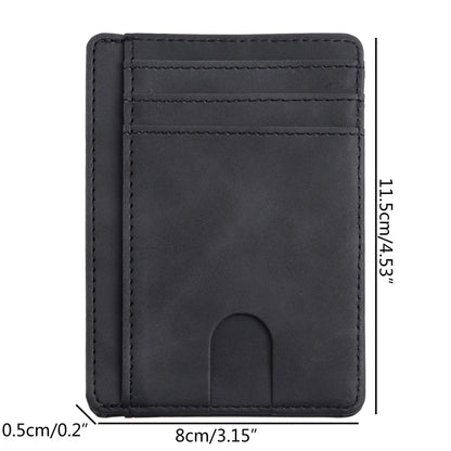 Slim RFID Blocking Leather Wallet Credit ID Card Holder Purse Money Case for Men Women Fashion Bag N15 19 Dropship