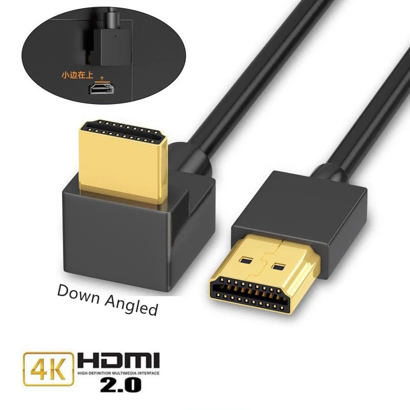 DisplayPort DP 1.4 Cable 90 Degree Angled hdmi 2.0v 8K 60Hz 4K 144Hz HDR High Speed 32.4Gbps Display Port Male To Male Cable