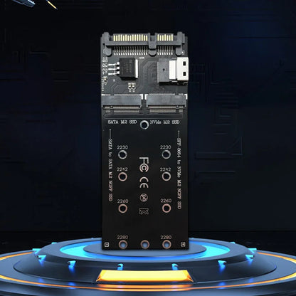 M.2 To SATA Adapter SFF-8654 To M2 NVME SSD 22Pin SATA To M2 Expansion Card 2 in 1 Combo Adapter Fit for Mainboard