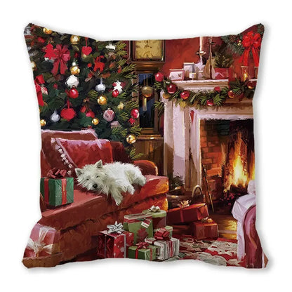 New Years Gifts Christmas Ornaments Pillow Cases Merry  Home Decorations  Cushion Covers