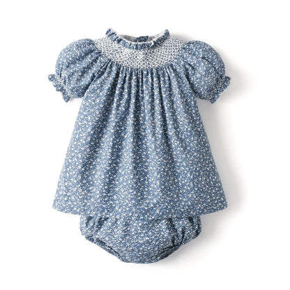 Boutique Children Kids Mathcing Clothes Brother Sister Baby Holiday Outfits Girls Smocking Dress Skirts Baby Rompers