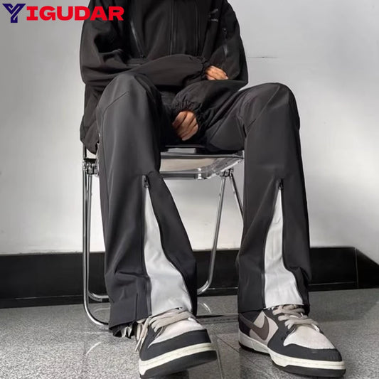 High street pants men loose fitting wide leg cargo pants 2024 new hip hop harajuku trousers streetwear men clothing ropa hombre