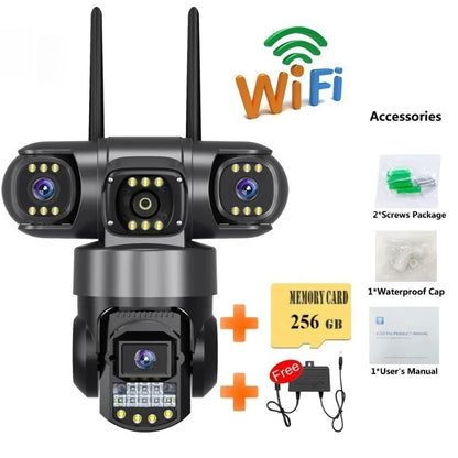 3 Lens 12MP IP Camera Smart Home Surveillance Cameras Camarade Seguridad Wifi Protection HD CCTV 4G LTE Night Vision Waterproof