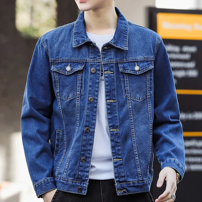 Hip-hop Men's Denim Jackets Streetwear Casual Cotton Classic Slim Jeans Coat Male Brand Clothes Cowboy Jacket Ropa Para Hombre ﻿