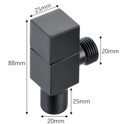 Matte Black Brass Triangle valve Water control valve Chrome Copper triangle valve The tap water valve Sewer