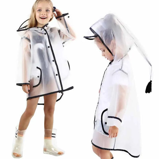 Cute Kids Children Raincoat  Outdoor  Waterproof Rain Poncho Children Impermeable Rain Coat Boy Girl Student Rainsuit Gift