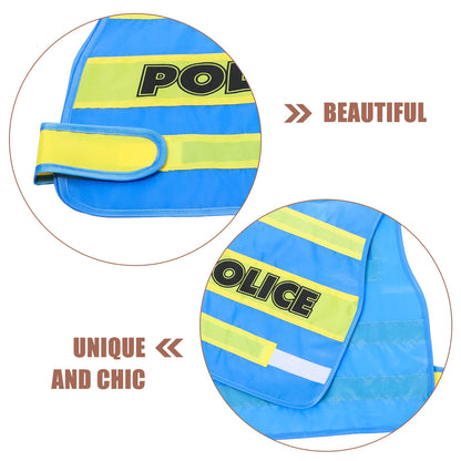 Toddler Police Costume Kids Clothing Cosplay Vest Children Police Vest Police Costume Dress-up For Make Up Child Boys Outfits
