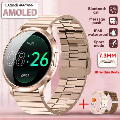 Women's Health Fashion Smart Watch 3D Curved HD Screen Heart rate Bluetooth call Sports Fitness Bracelet Light luxury SmartWatch