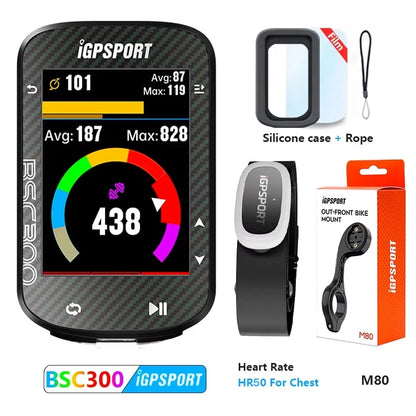 IGPSPORT Bsc300 Gps Bike Computer Wireless Speedometer GPS Navigation ANT Cadence Sensor IPX7 Waterproof Bicycle