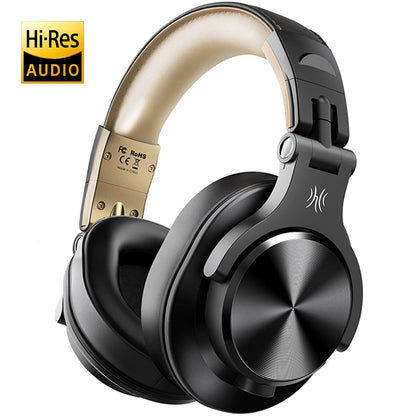 Oneodio A70 Wireless Bluetooth 5.2 Headphones 72Hrs Over Ear Hi-Res Audio 3.5mm/6.35mm Wired Studio DJ Headset With Microphone
