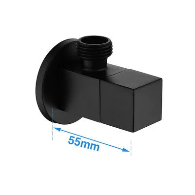 Matte Black Brass Triangle valve Water control valve Chrome Copper triangle valve The tap water valve Sewer