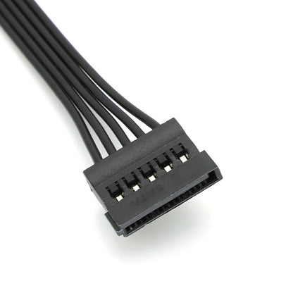 20cm/30cm SATA 15pin Male To Female Power Extension Cable 5-wire Pure Copper Tinned Wire Power Supply Cable For HDD SSD ﻿