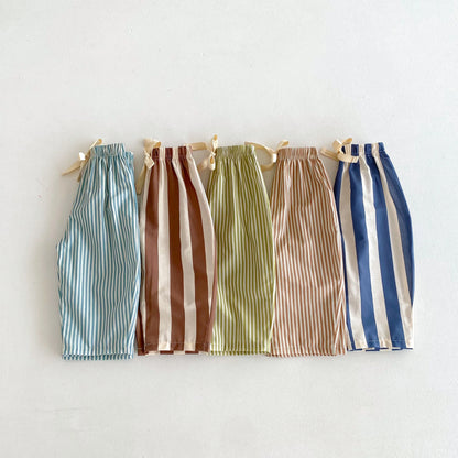 Fashion Striped Trousers For Children's Clothes Summer Thin Loose Casual Kids Harem Pants Toddler Costume Boys Girls Long Pant