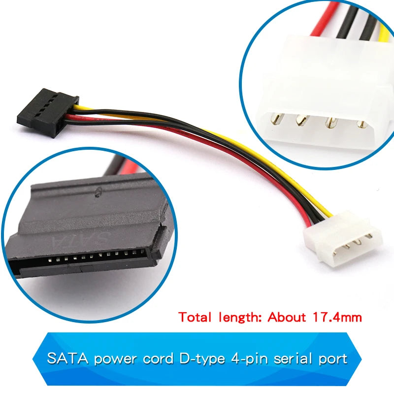 Power Supply Cable SATA Cable One Point Two 6P to IDE4/10/12P Pin Hard Drive Power Supply Cable Cord Adapter