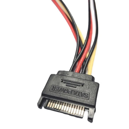 Sata Power Splitter Cable SSD HDD Hard Drive Power Cable Sata 15 Pin Male to 2 x Female Power Y-Splitter Extension Cable