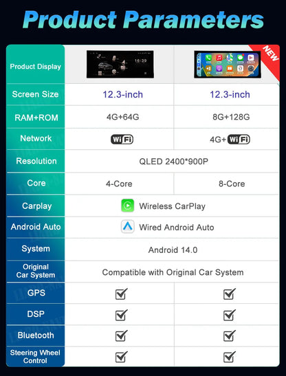 12.3 inch GPS Navigation Wireless Carplay Android 14 for Audi Q5 2009 - 2017 BT Car Multimedia Video Radio Player 4G Auto Tools