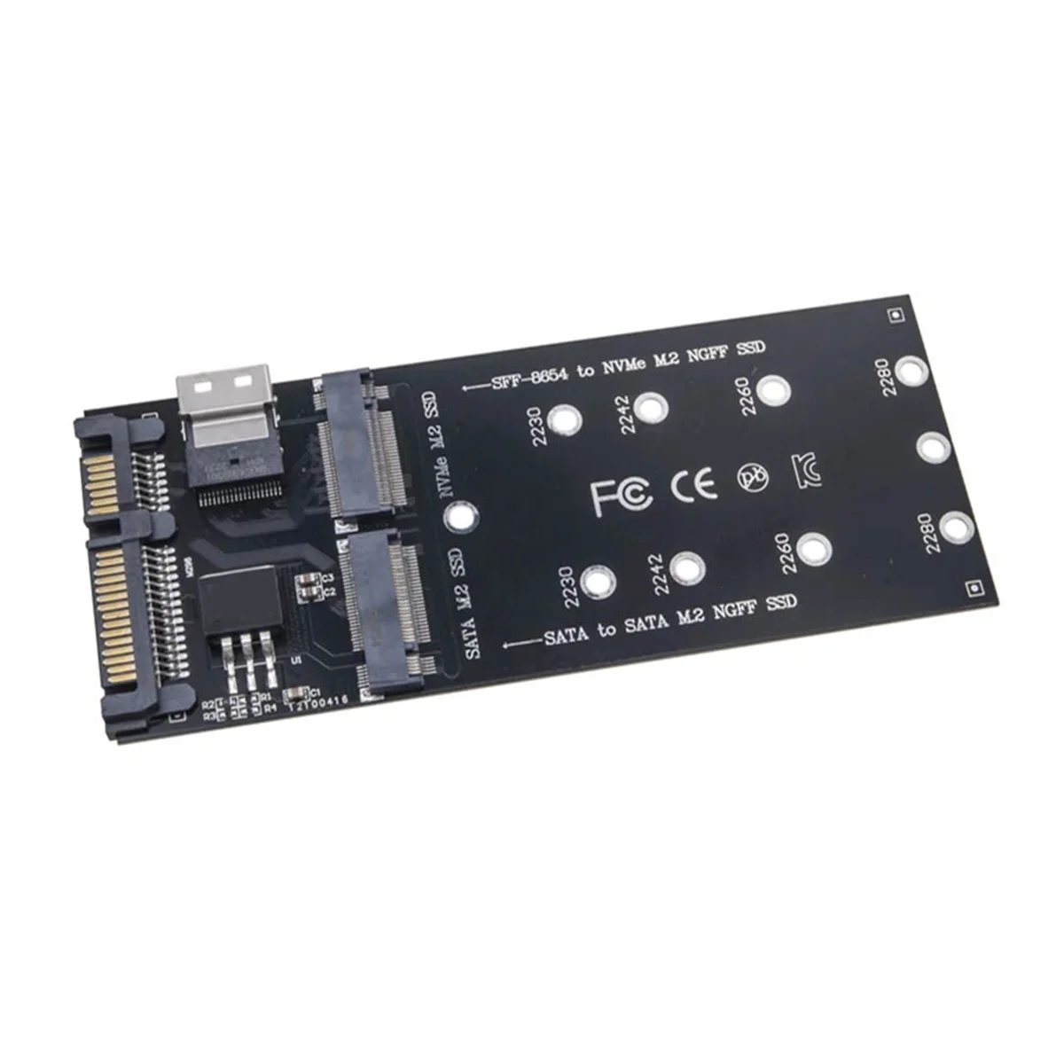 T35C M2 SSD Adapter M.2 SATA Ngff SSD to SATA + M2 NVME SSD to SFF-8654 Converter SATA to M2 Expansion Card
