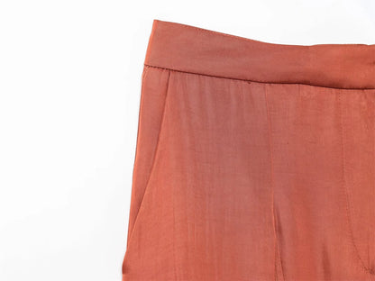 Women's Ruffled Drapey Wide-Leg Pants Comfortable Casual Wear New Arrival Fall 2025 Collection