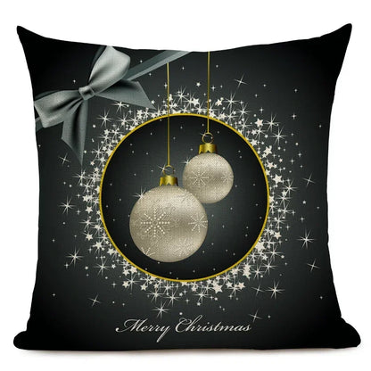 1pcs/SET Christmas Tree Pattern Linen Throw Pillow Case, Decorative Cushion Cover, Car, Home, Sofa Decor, Merry Christmas