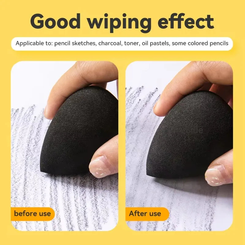 1/2/5pcs Art Sketch Blending Sponge Black Charcoal Pencil Sketching Rubbing/Wiping Cotton Painting Special Eraser Highlight Tool