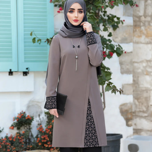 Muslim Women Long Tops Islamic Sets Women Muslim Pants Ramadan Prayer Clothes 2 Piece Islamic Attire Abaya Dubai Robe