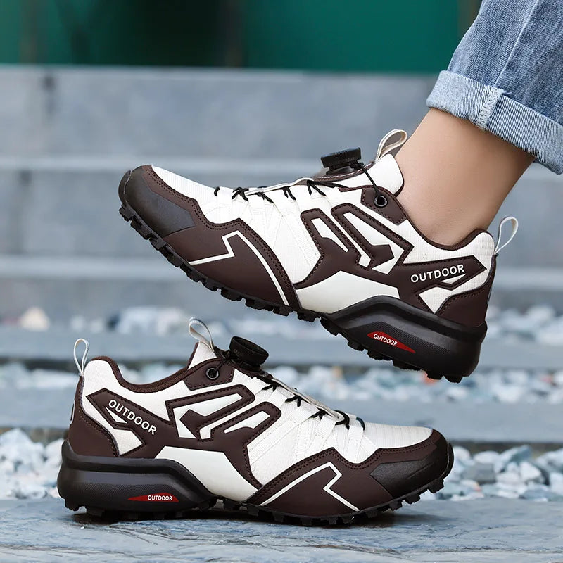 Men's MTB Cycling Shoes Mountain Road Riding Bike Racing Sports Bicycle Sneakers Non-Slip Wear-Resistant Quick Lacing