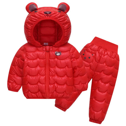 Coat Suit Children's  Wadded  Little Kids' Two-Piece Suit Baby Winter Clothes Cotton-Padded Jacket