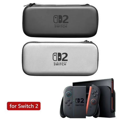 Slim Travel Carrying Case For Switch 2 Accessories, Waterproof EVA Hard Shell Protective Storage Hand Bag NS2