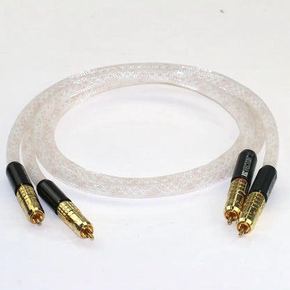 A pair of imported high-end 2RCA to 2RCA signal cables, CD amplifier, gallbladder, and audio connection cables