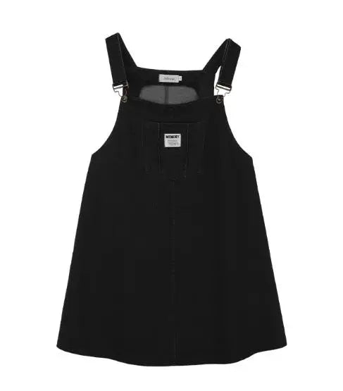 Children Clothing Girls Denim Dress Spring 2024 New Fashion Casual Large Pocket Strap Casual Simple Solid Color Girls Dress
