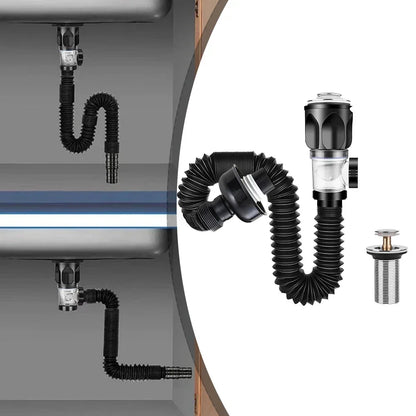 Bathroom Sink Drain Pipe Set Retractable Deodorant Sewer Drainage Water Hose Wash Basin Drainer Bathroom Kitchen Drain Access