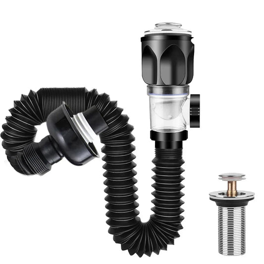 Bathroom Sink Drain Pipe Set Retractable Deodorant Sewer Drainage Water Hose Wash Basin Drainer Bathroom Kitchen Drain Access
