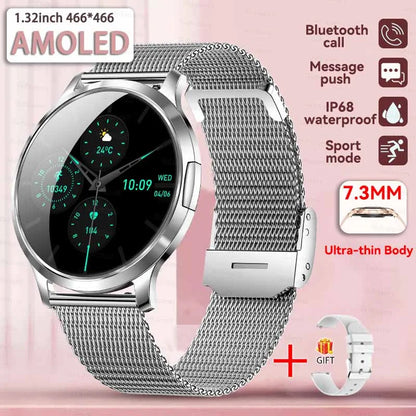 Women's Health Fashion Smart Watch 3D Curved HD Screen Heart rate Bluetooth call Sports Fitness Bracelet Light luxury SmartWatch