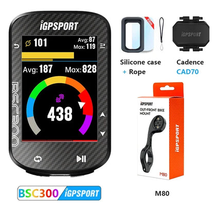 IGPSPORT Bsc300 Gps Bike Computer Wireless Speedometer GPS Navigation ANT Cadence Sensor IPX7 Waterproof Bicycle
